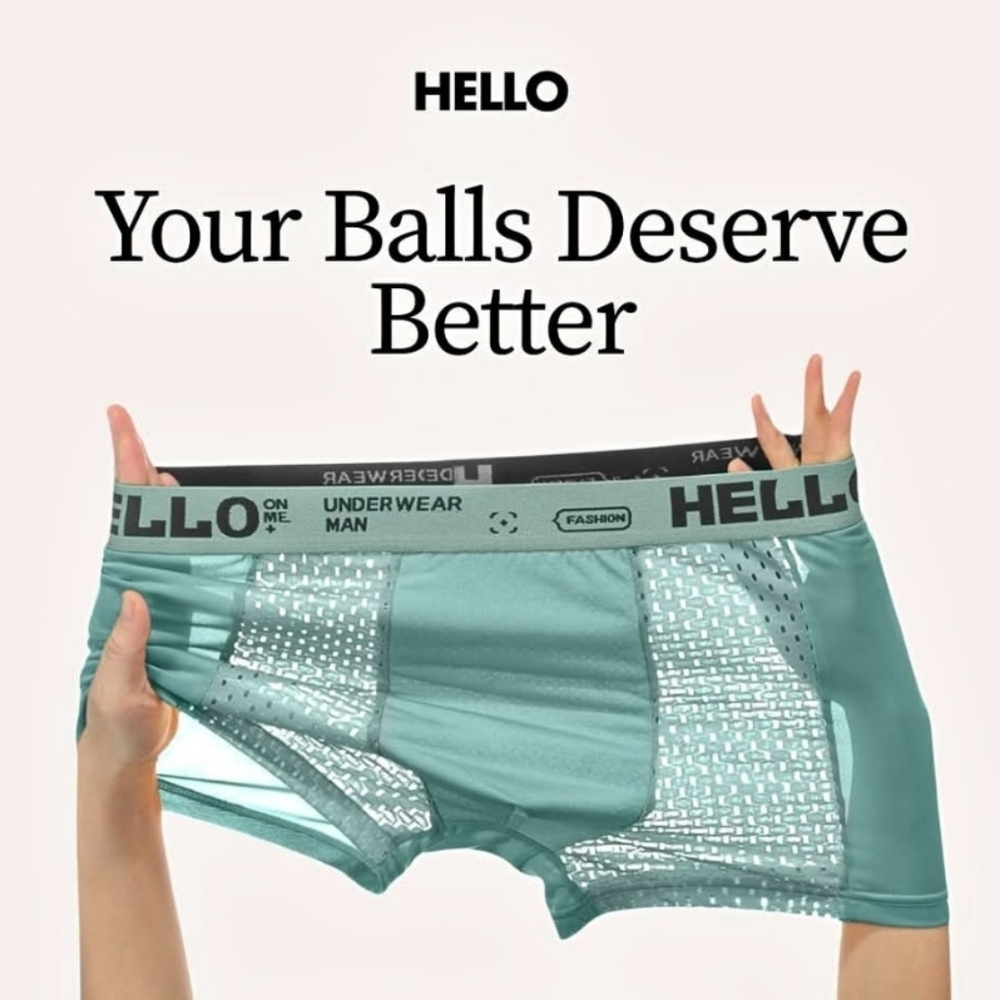 HELLO Set of 5 pairs Men's Asst cool Mesh Underwear